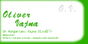 oliver vajna business card